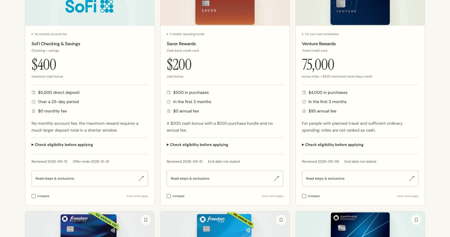 BonusField — a second screen
