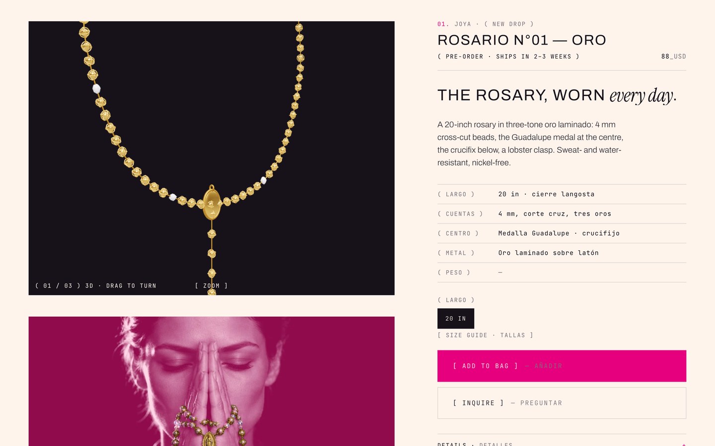 JOYERÍA — a third screen